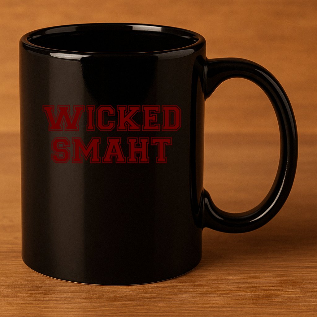 Wicked Smart (Smaht) College Boston 11oz C Handle Ceramic Mug