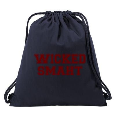 Wicked Smart (Smaht) College Boston Drawstring Bag