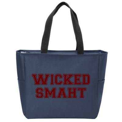 Wicked Smart (Smaht) College Boston Zip Tote Bag