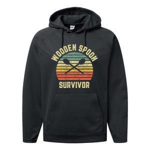 Wooden Spoon Survivor Retro Adult Novelty Sarcastic Performance Fleece Hoodie