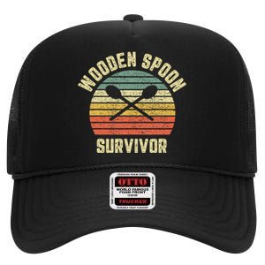 Wooden Spoon Survivor Retro Adult Novelty Sarcastic High Crown Mesh Back Trucker Hat