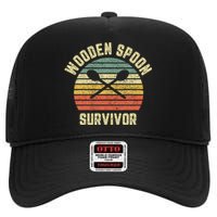 Wooden Spoon Survivor Retro Adult Novelty Sarcastic High Crown Mesh Back Trucker Hat