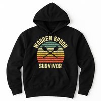 Wooden Spoon Survivor Retro Adult Novelty Sarcastic Hoodie