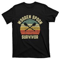 Wooden Spoon Survivor Retro Adult Novelty Sarcastic T-Shirt