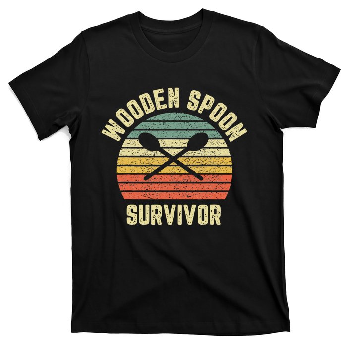 Wooden Spoon Survivor Retro Adult Novelty Sarcastic T-Shirt