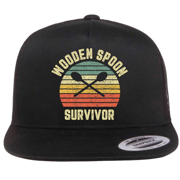 Wooden Spoon Survivor Retro Adult Novelty Sarcastic Flat Bill Trucker Hat