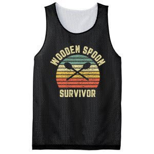 Wooden Spoon Survivor Retro Adult Novelty Sarcastic Mesh Reversible Basketball Jersey Tank