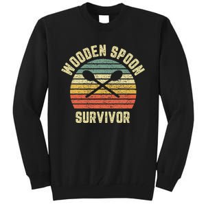 Wooden Spoon Survivor Retro Adult Novelty Sarcastic Tall Sweatshirt