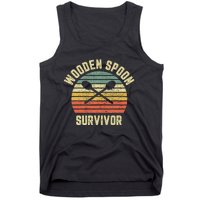 Wooden Spoon Survivor Retro Adult Novelty Sarcastic Tank Top