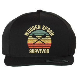 Wooden Spoon Survivor Retro Adult Novelty Sarcastic Wool Snapback Cap