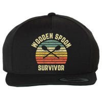 Wooden Spoon Survivor Retro Adult Novelty Sarcastic Wool Snapback Cap