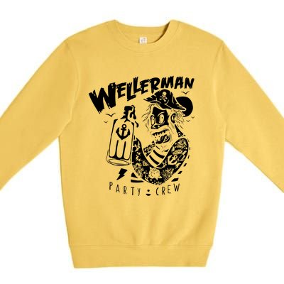 Wellerman Song Sea Shanty Party Crew Sailor Premium Crewneck Sweatshirt