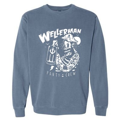 Wellerman Song Sea Shanty Party Crew Sailor Garment-Dyed Sweatshirt