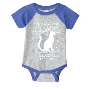 Witch Salem Sanctuary For Wayward Black Cats 1692 Gift Idea Meaningful Gift Infant Baby Jersey Bodysuit