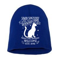 Witch Salem Sanctuary For Wayward Black Cats 1692 Gift Idea Meaningful Gift Short Acrylic Beanie