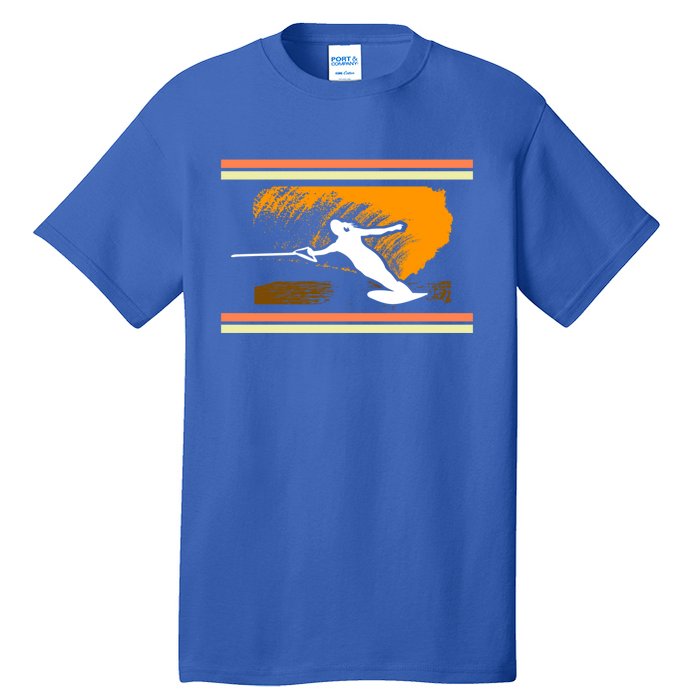 Water Skiing Ski Lover Retro Extreme Sports Beach Athletes Gift Tall T-Shirt