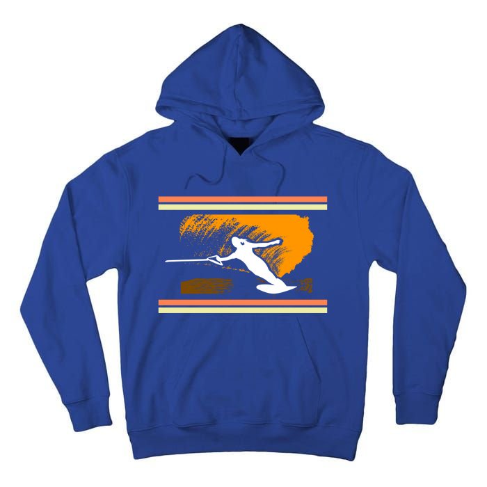 Water Skiing Ski Lover Retro Extreme Sports Beach Athletes Gift Tall Hoodie