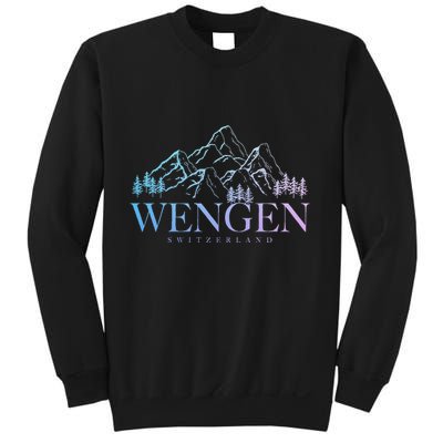 Wengen Switzerland Swiss Mountains Alps Vintage Souvenir Sweatshirt