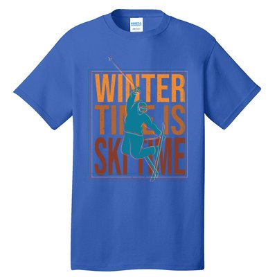 Winter Ski Skier Skiing Gift Tall T-Shirt