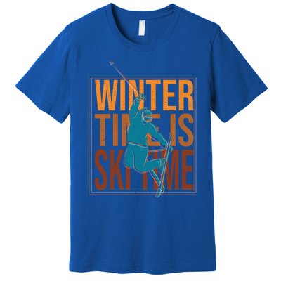 Winter Ski Skier Skiing Gift Premium T-Shirt