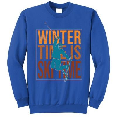 Winter Ski Skier Skiing Gift Tall Sweatshirt