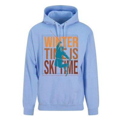 Winter Ski Skier Skiing Gift Unisex Surf Hoodie