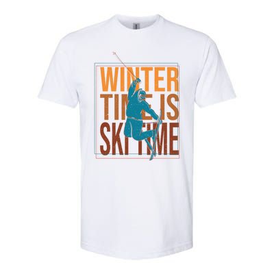 Winter Ski Skier Skiing Gift Softstyle CVC T-Shirt