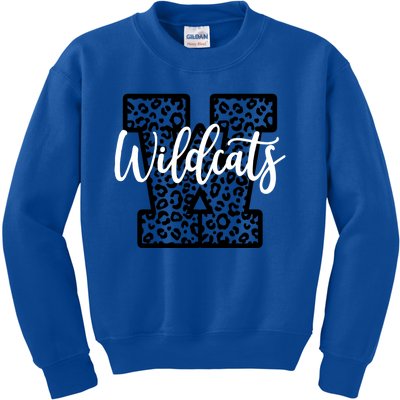 Wildcats School Spirit Mascot Leopard Cheer Fan Game Day Gift Kids Sweatshirt