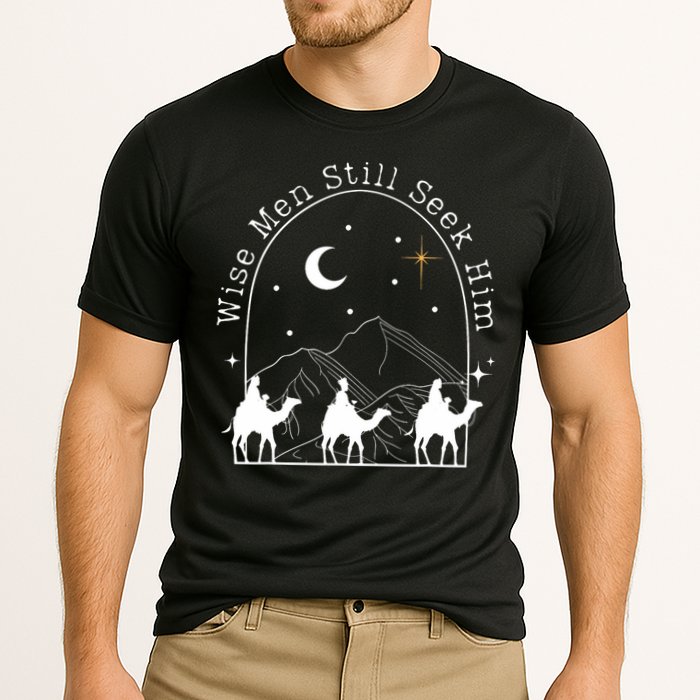 Wise Still Seek Him Christian Christmas Jesus Design Cooling Performance Crew T-Shirt