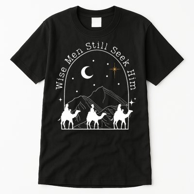 Wise Still Seek Him Christian Christmas Jesus Design Tall T-Shirt