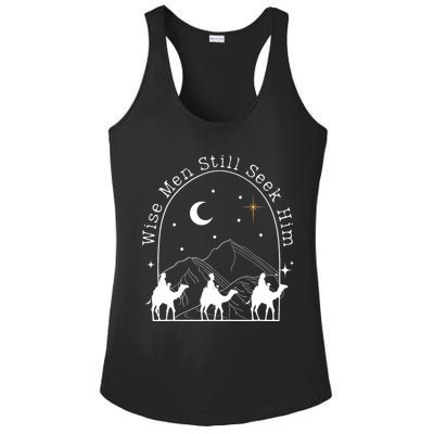 Wise Still Seek Him Christian Christmas Jesus Design Ladies PosiCharge Competitor Racerback Tank
