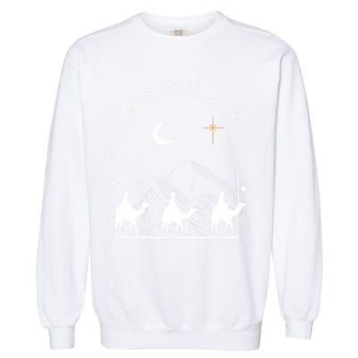 Wise Still Seek Him Christian Christmas Jesus Design Garment-Dyed Sweatshirt