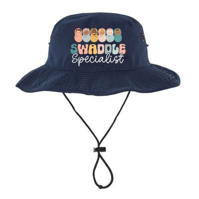 Women Swaddle Specialist Funny NICU Nurse Saying Groovy Mom Baby Legacy Cool Fit Booney Bucket Hat