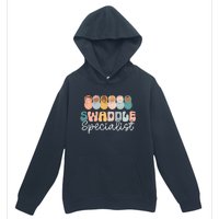 Women Swaddle Specialist Funny NICU Nurse Saying Groovy Mom Baby Urban Pullover Hoodie