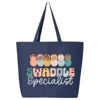 Women Swaddle Specialist Funny NICU Nurse Saying Groovy Mom Baby 25L Jumbo Tote