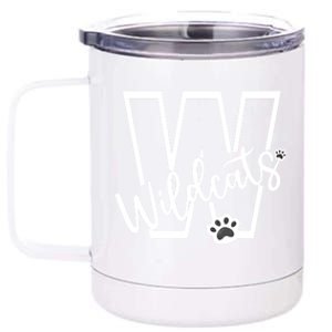 Wildcats School Sports Fan Team Spirit Football Baseball Gift 12 oz Stainless Steel Tumbler Cup