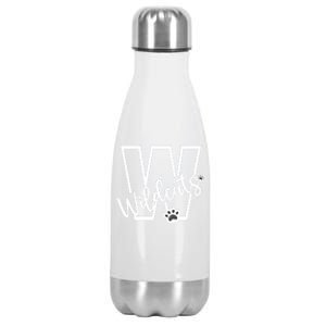 Wildcats School Sports Fan Team Spirit Football Baseball Gift Stainless Steel Insulated Water Bottle