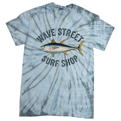 Wave Street Surf Shop Yellow Fin Tuna Graphic Fishing Tie-Dye T-Shirt