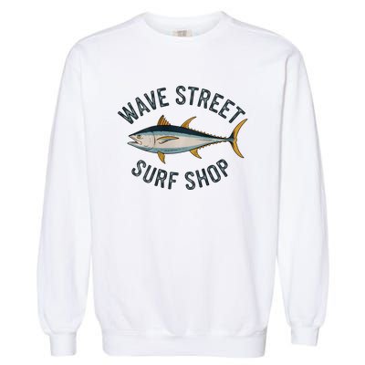 Wave Street Surf Shop Yellow Fin Tuna Graphic Fishing Garment-Dyed Sweatshirt