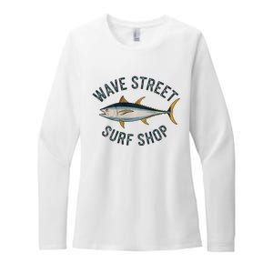 Wave Street Surf Shop Yellow Fin Tuna Graphic Fishing Womens CVC Long Sleeve Shirt