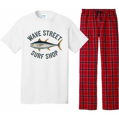 Wave Street Surf Shop Yellow Fin Tuna Graphic Fishing Pajama Set