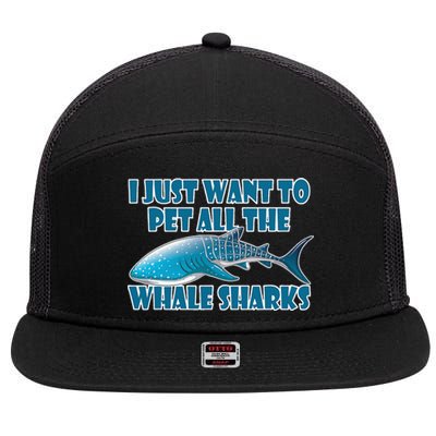 Whale Shark Sea Animals Gift 7 Panel Mesh Trucker Snapback Hat