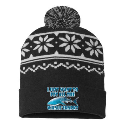 Whale Shark Sea Animals Gift USA-Made Snowflake Beanie