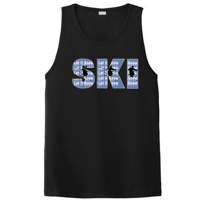 Winter Sports Ski Funny Gift For Mom Dad PosiCharge Competitor Tank