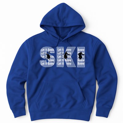 Winter Sports Ski Funny Gift For Mom Dad Hoodie