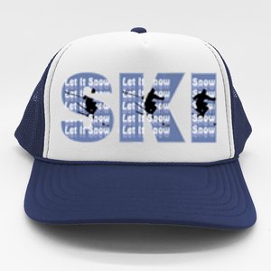 Winter Sports Ski Funny Gift For Mom Dad Trucker Hat