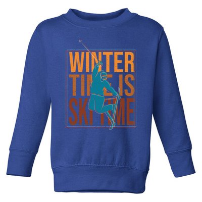 Winter Ski Skier Skiing Gift Toddler Sweatshirt