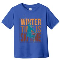 Winter Ski Skier Skiing Gift Toddler T-Shirt