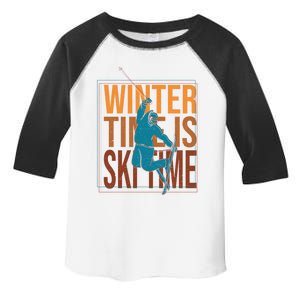 Winter Ski Skier Skiing Gift Toddler Fine Jersey T-Shirt