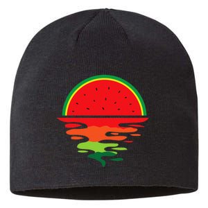 Watermelon Summer Sunset Water Fruit Sunset Watermelon Sustainable Beanie